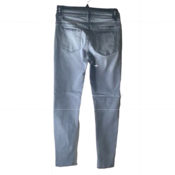 Kancan Jeans Womens 9 Distressed Mid Rise Skinny Charcoal Wash Streetwear Denim - Picture 8 of 12